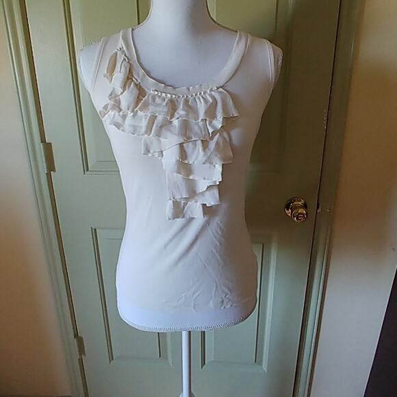 Talbots Petite Small Sleeveless Ruffled Top - Picture 1 of 4